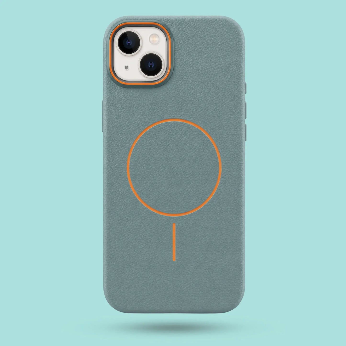 iPhone 13 - Sage Green Premium Textured Faux Leather