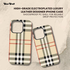 High-Grade Electroplated Luxury Leather Designer iPhone Case