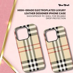 High-Grade Electroplated Luxury Leather Designer iPhone Case