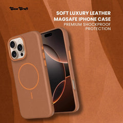 Soft Luxury Leather MagSafe iPhone Case – Premium Shockproof Protection