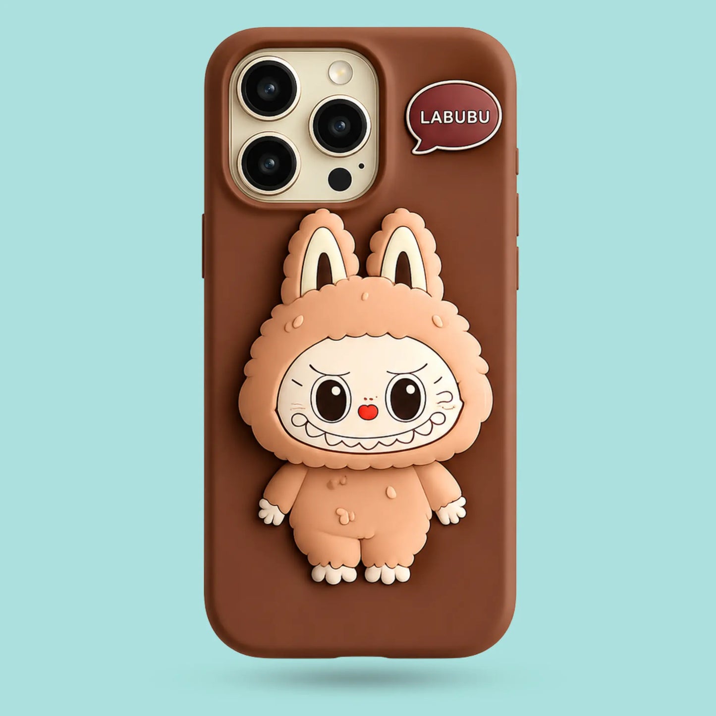iPhone 16 Pro - 3D Labubu Cartoon Brown