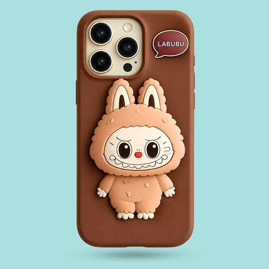 iPhone 16 Pro - 3D Labubu Cartoon Brown