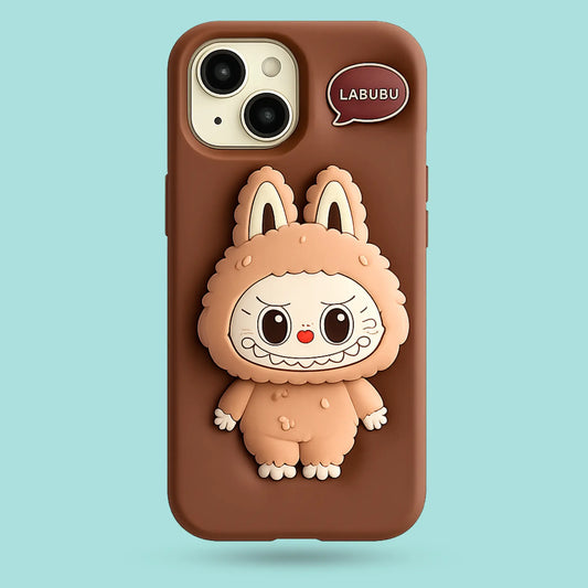 iPhone 13 - 3D Labubu Cartoon Brown
