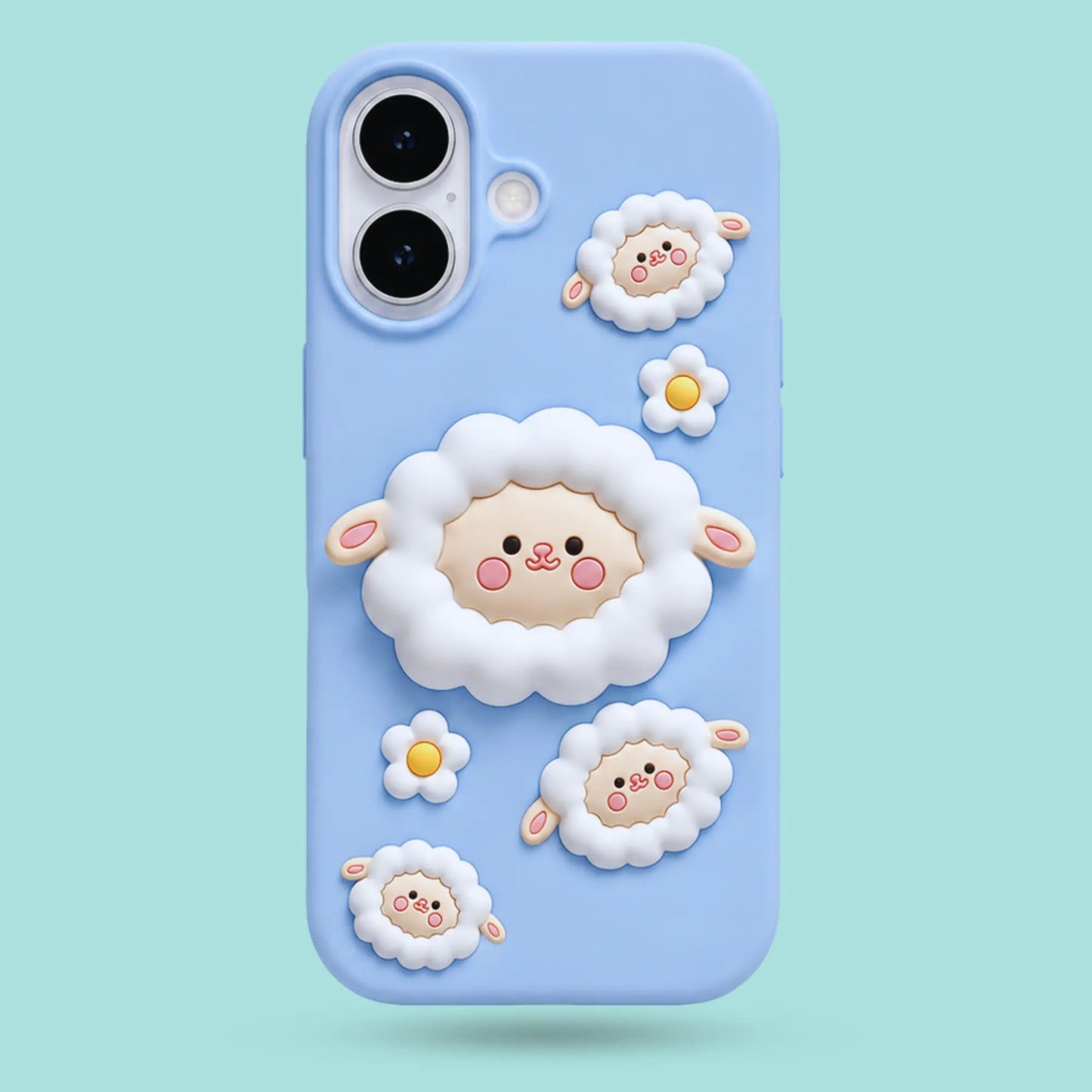 iPhone 16 - Cute 3D Sheep Case