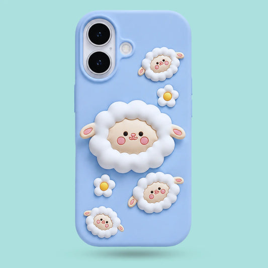 iPhone 16 - Cute 3D Sheep Case