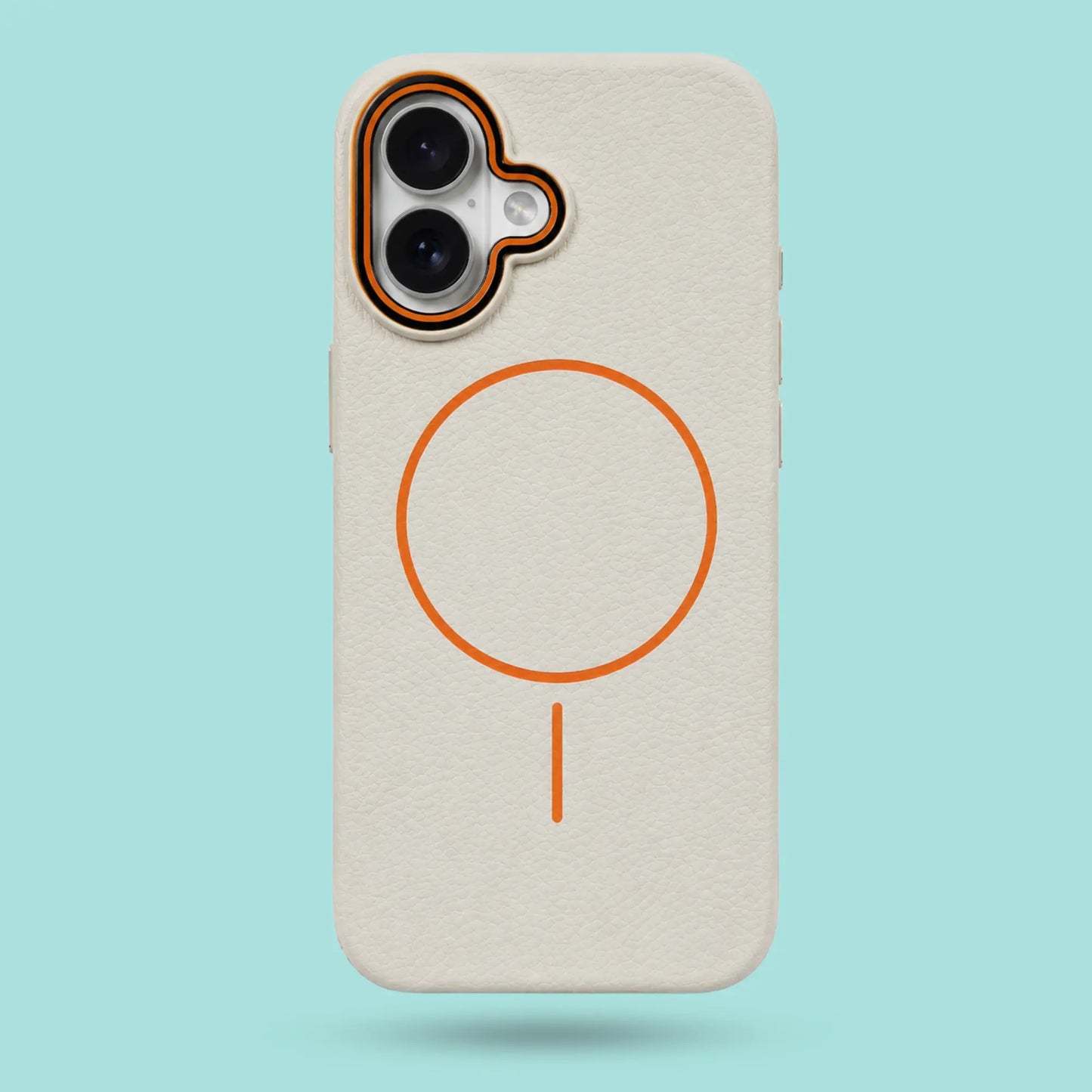 iPhone 16 - Luxury Faux Leather with Contrast Camera Ring