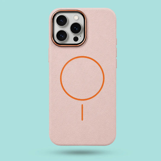 iPhone 16 Pro Max - Rose Pink Premium Textured Faux Leather