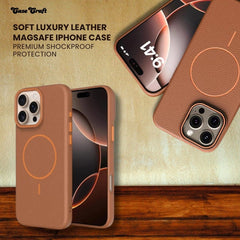 Soft Luxury Leather MagSafe iPhone Case – Premium Shockproof Protection