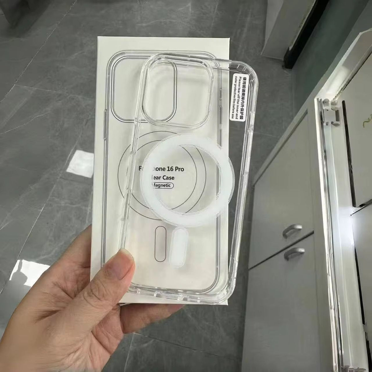 Magnetic Transparent Shockproof iPhone Case – TPU + PC